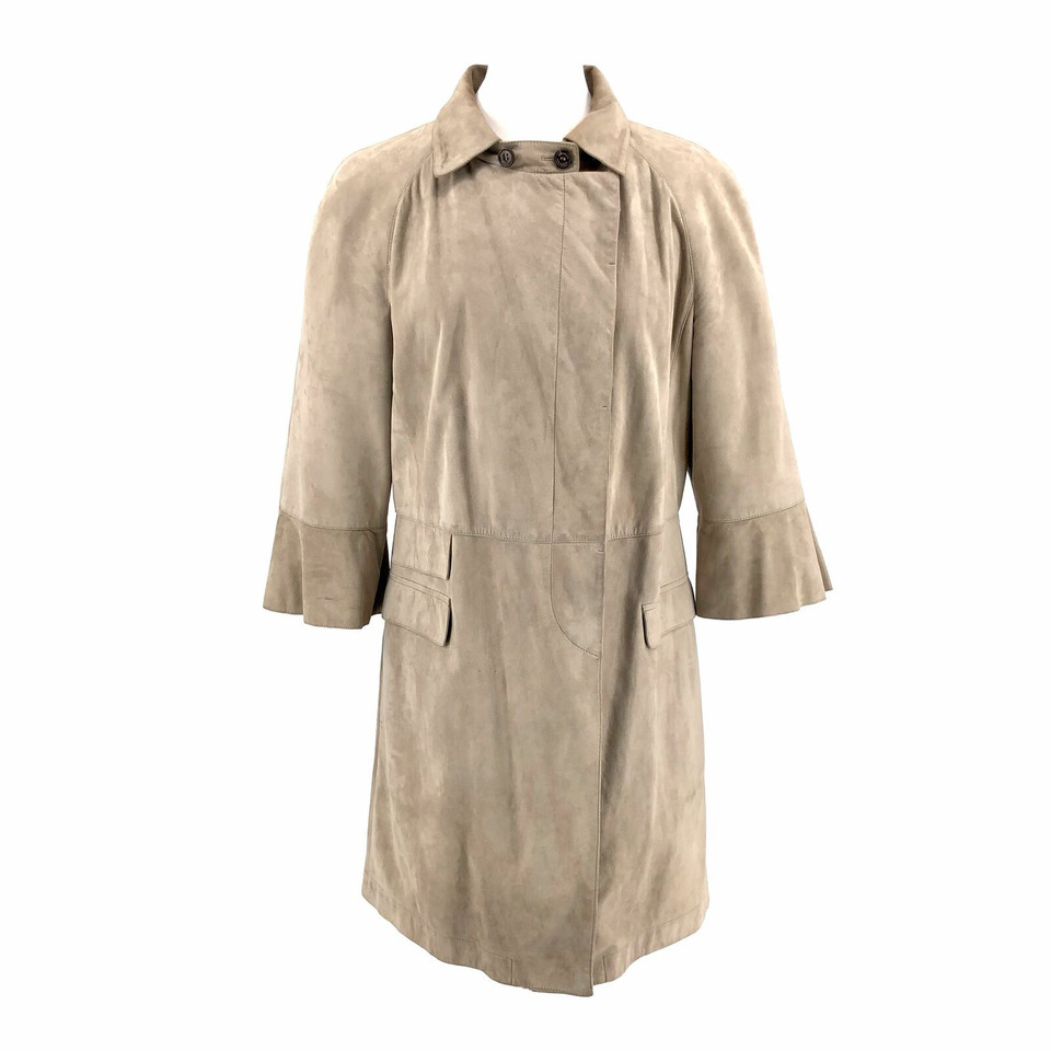 Brunello Cucinelli Jacket/Coat Suede in Grey