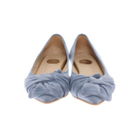 ras Slipper/Ballerinas aus Leder in Blau