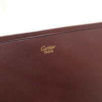 Cartier Clutch aus Leder in Bordeaux