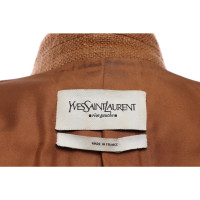 Yves Saint Laurent Blazer en coton marron