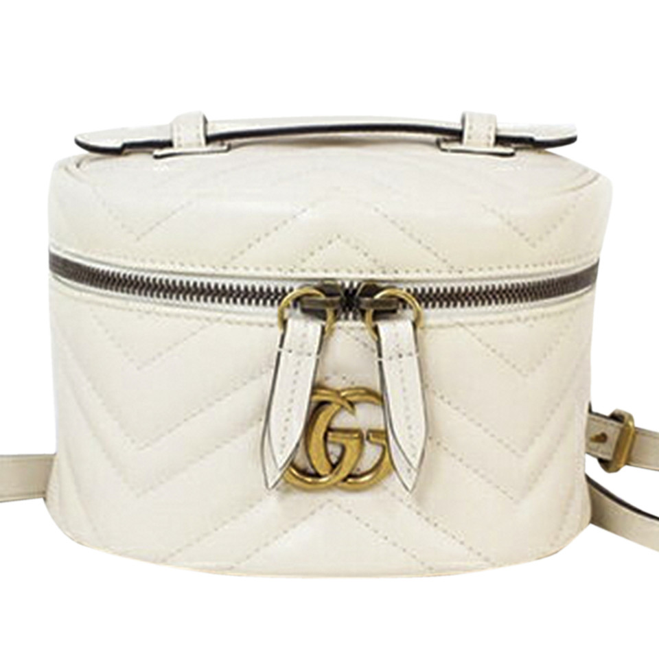 Gucci Marmont Bag in Pelle in Bianco