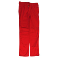 Armani Jeans Pantalon Coton Rouge