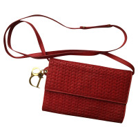 Christian Dior Clutch Leer in Rood
