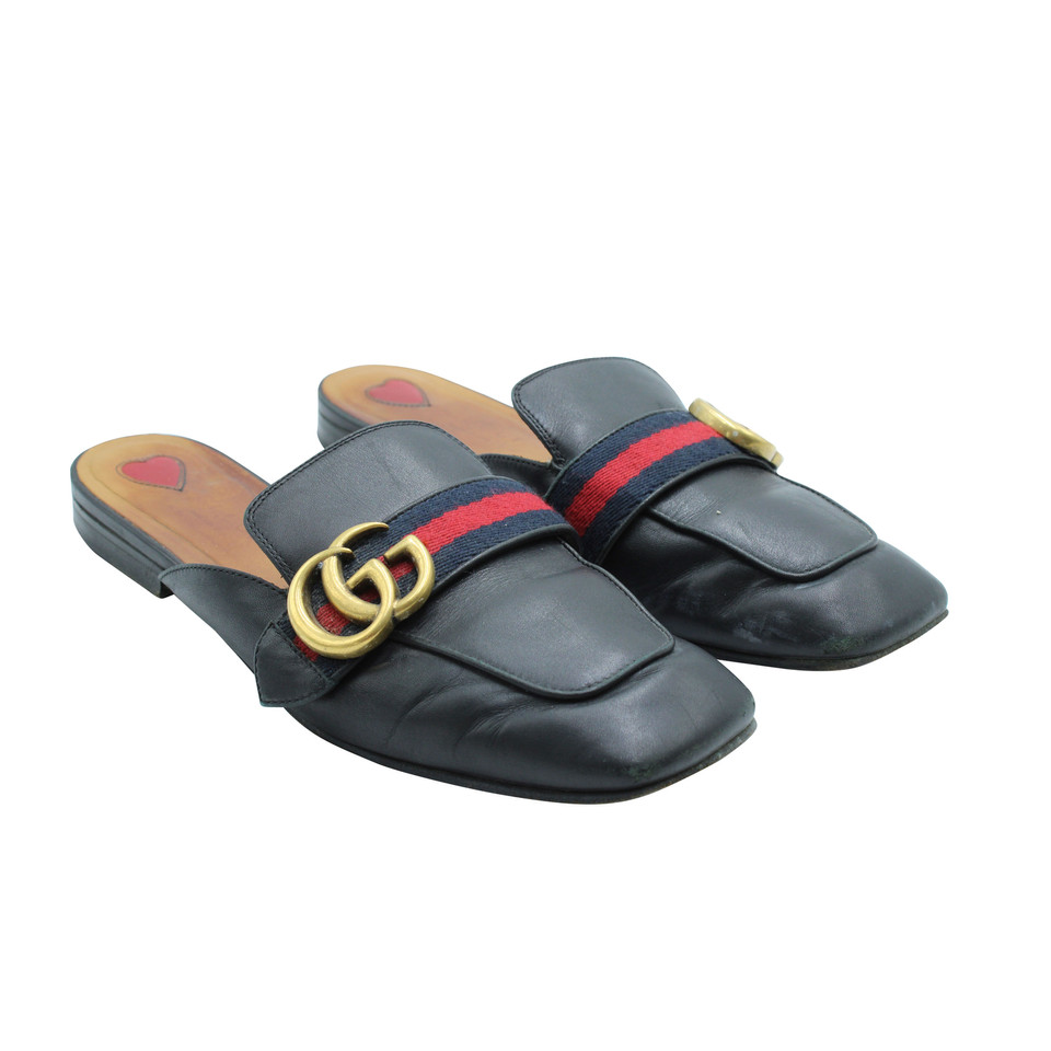 Gucci Slippers/Ballerinas Leather in Black