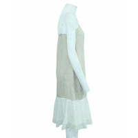 Dkny Kleid aus Leinen in Weiß