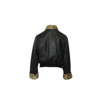 Giorgio Armani Jacket/Coat Leather in Black