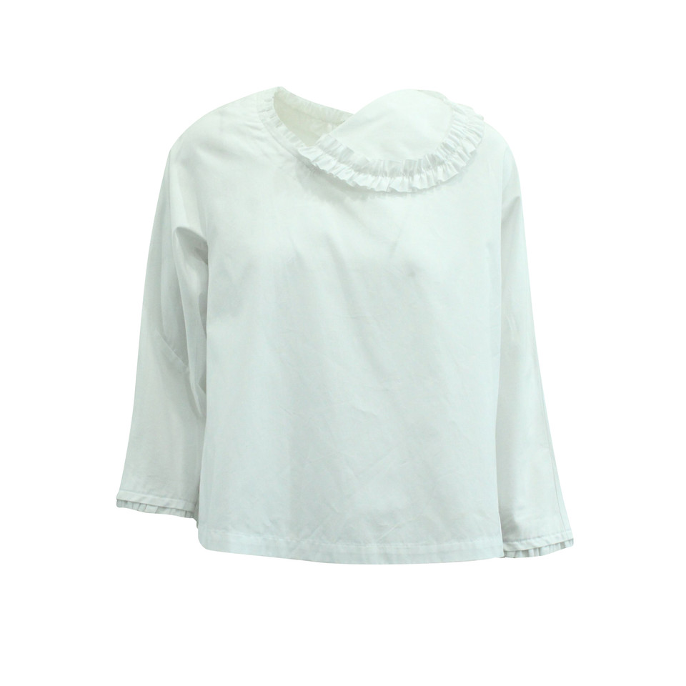 Comme Des Garçons Top Cotton in White