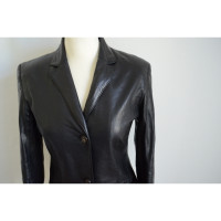 René Lezard Jacket/Coat Leather in Black
