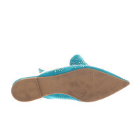 Pretty Ballerinas Slippers/Ballerinas Leather in Turquoise