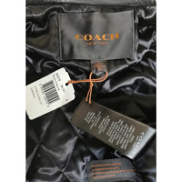 Coach Jacke/Mantel aus Leder in Schwarz