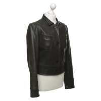 René Lezard Anthracite colored jacket in leather