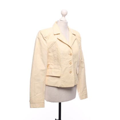Strenesse Jacke/Mantel aus Leder in Gelb