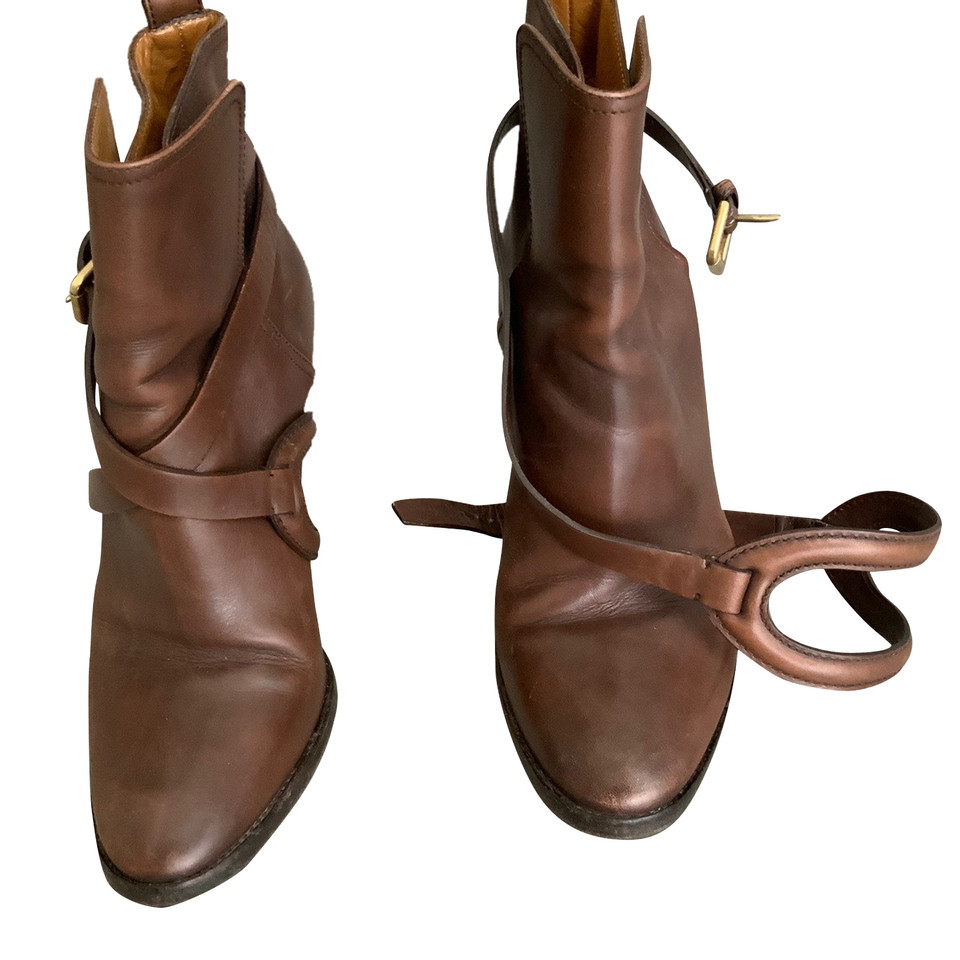 Ralph Lauren Black Label Ankle boots Leather in Brown