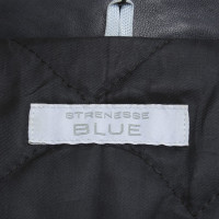 Strenesse Blue Leather jacket in blue