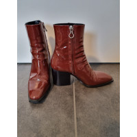 Aeyde Ankle boots Patent leather in Brown