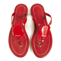 Moncler Sandals Leather in Red