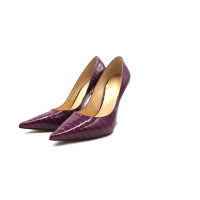 Casadei Pumps/Peeptoes aus Lackleder in Violett