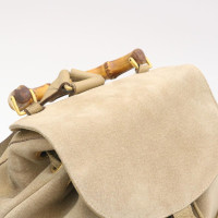 Gucci Bamboo Backpack Suede in Beige