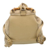 Gucci Bamboo Backpack aus Wildleder in Beige