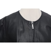 Stefanel Jacket/Coat Leather in Black