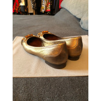 Gucci Slippers/Ballerinas Leather in Gold
