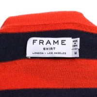 Frame Denim Knit top in rosso / blu
