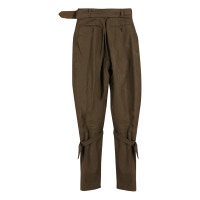 Giorgio Armani Paire de Pantalon en Coton en Marron