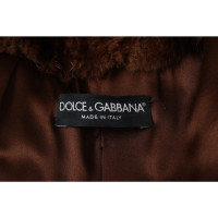 Dolce & Gabbana Veste/Manteau en Fourrure en Marron