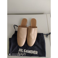 Jil Sander Slippers/Ballerina's Leer in Huidskleur