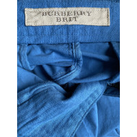 Burberry Paire de Pantalon en Coton en Bleu