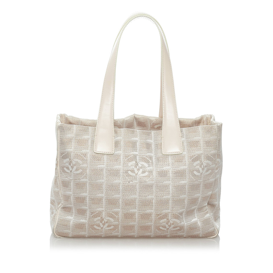 Chanel Tote Bag aus Baumwolle in Beige