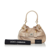 Dolce & Gabbana Umhängetasche aus Leder in Beige