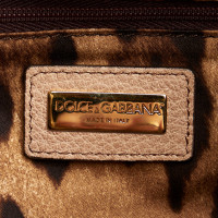 Dolce & Gabbana Umhängetasche aus Leder in Beige