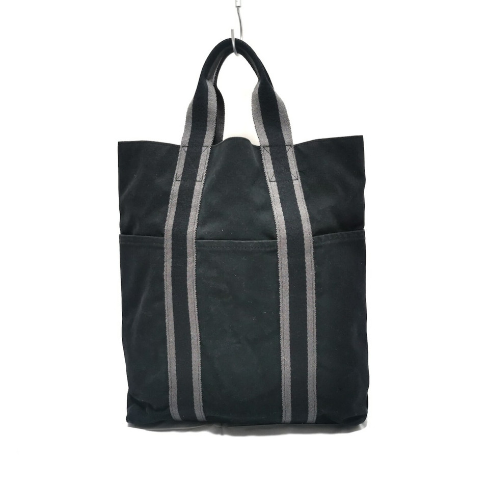 Hermès Tote Bag aus Canvas in Schwarz