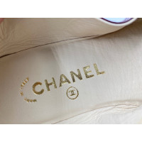 Chanel Slippers/Ballerina's Leer in Bordeaux