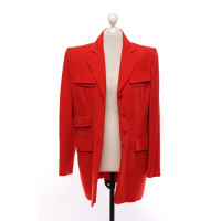 Hermès Jacke/Mantel aus Wolle in Rot