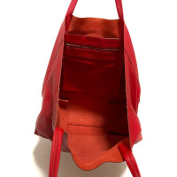 Céline Cabas Bag aus Leder in Rot