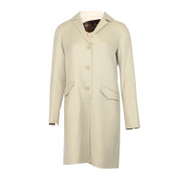 Loro Piana Jacke/Mantel aus Wolle in Beige