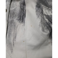 Balmain Jacke/Mantel aus Leder in Weiß