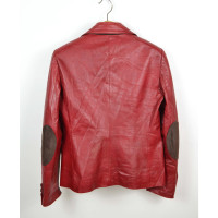 Moschino Cheap And Chic Jacket/Coat Leather in Red