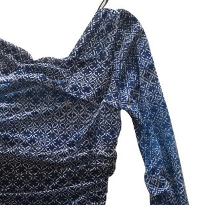 Diane Von Furstenberg Robe en soie bleue