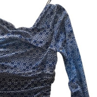 Diane Von Furstenberg Blaues Seidenkleid