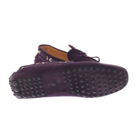 Car Shoe Slippers/Ballerina's Leer in Violet