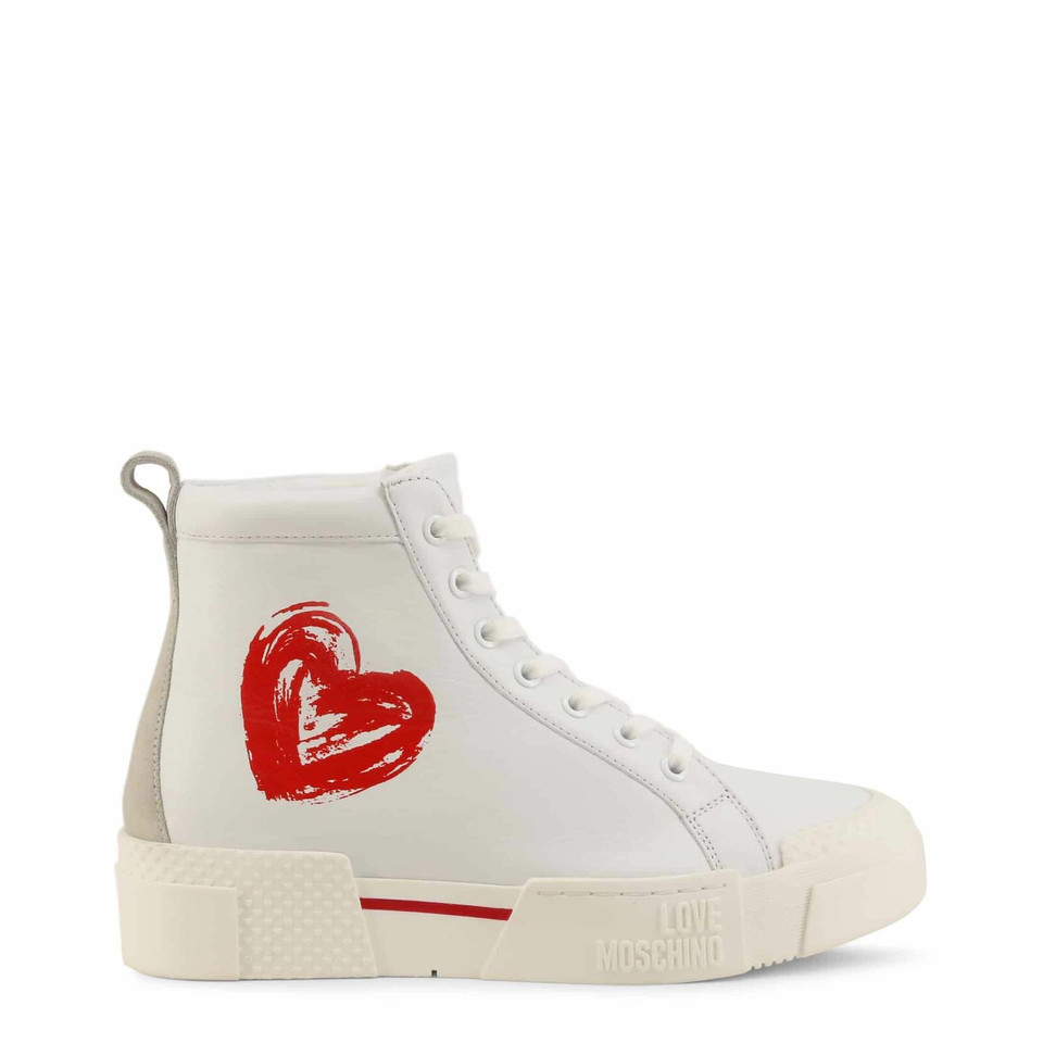 Love Moschino Sneaker in Pelle in Bianco