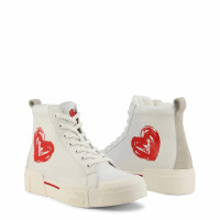 Love Moschino Sneaker in Pelle in Bianco