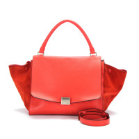 Céline Trapeze Bag in Pelle in Rosso