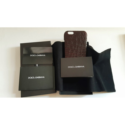 Dolce & Gabbana Accessoire aus Leder in Braun