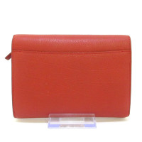 Delvaux Täschchen/Portemonnaie aus Leder in Rot