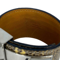 Hermès Collier de Chien Armband en Acier en Marron