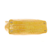 John Galliano Handtasche aus Leder in Gelb